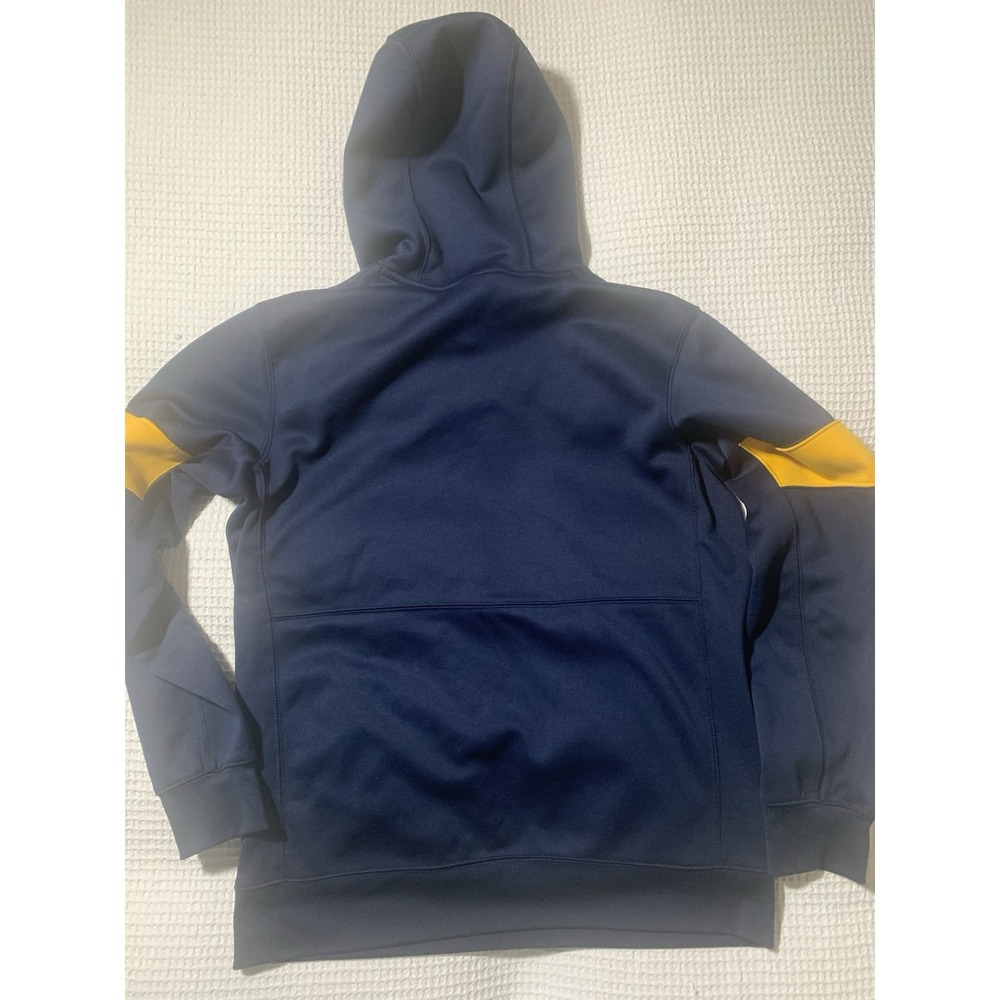 Nike Dri Fit West Virginia Mountaineers Hoodie Men's Size Medium Blue Sweatshirt - Picture 10 of 12